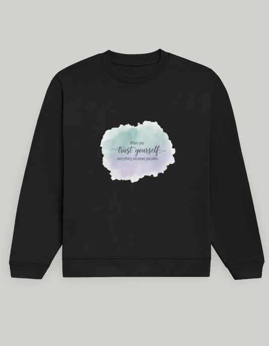 Unisex Sweatshirt regular fit cotton fabric heavyweight fabric detail view by HAViT Apparel