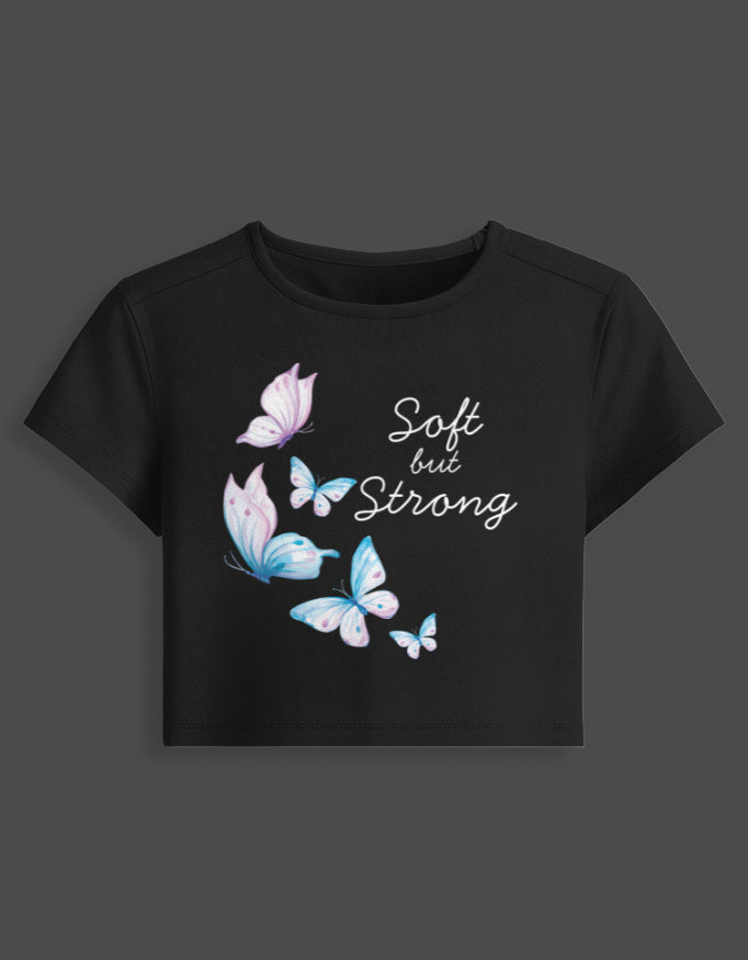 Strong Energy Baby Tee cotton fabric heavyweight fabric detail view by HAViT Apparel