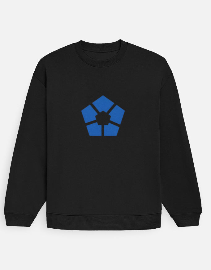 Anime Oversized Sweatshirt oversized fit cotton fabric heavyweight fabric detail view by HAViT Apparel