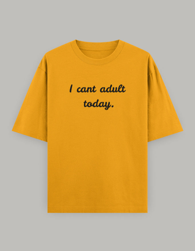 Lazy Day Statement Oversized Tee t-shirt oversized fit cotton fabric heavyweight fabric printed design detail view by HAViT Apparel