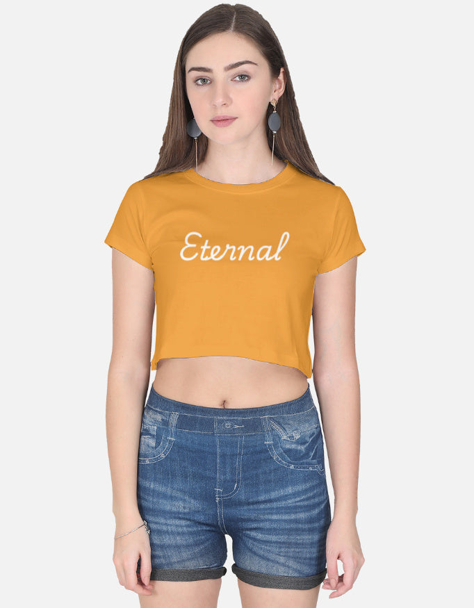 Minimal Eternal Crop Tee cotton fabric heavyweight fabric detail view by HAViT Apparel
