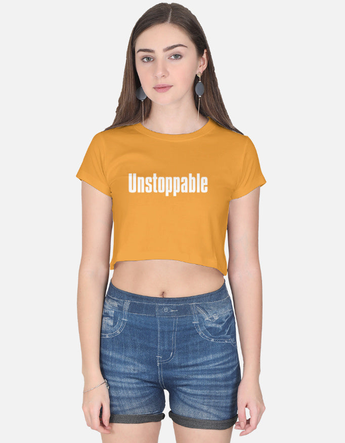 Unstoppable Mode Crop Top cotton fabric heavyweight fabric detail view by HAViT Apparel