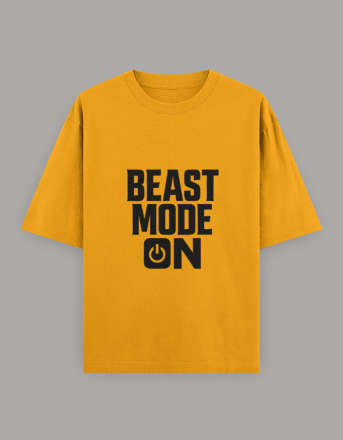 Beast Mode Classic Oversize Tee t-shirt oversized fit printed design detail view by HAViT Apparel