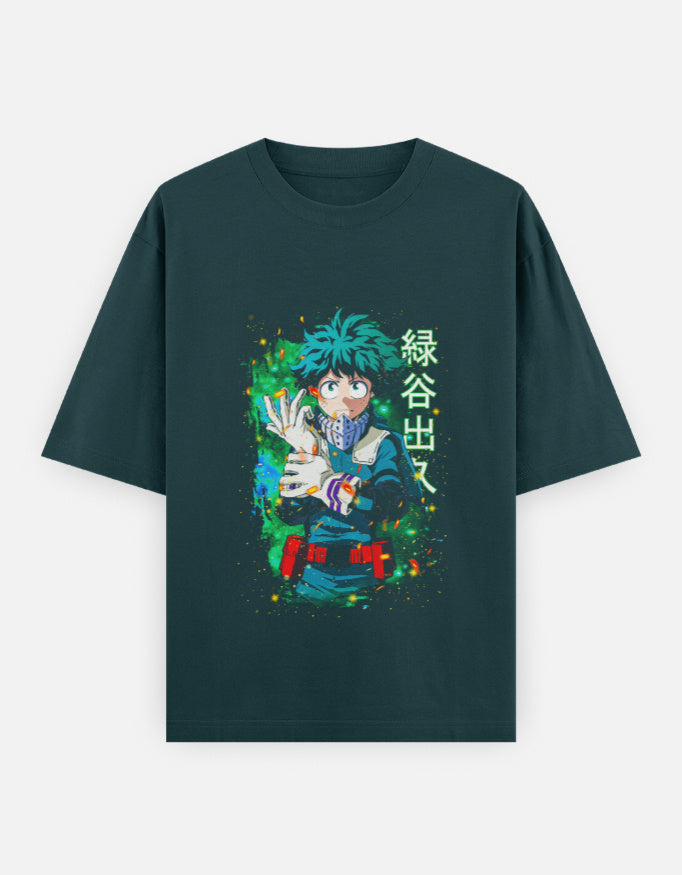 Anime Oversized Classic T-Shirt t-shirt oversized fit cotton fabric heavyweight fabric detail view by HAViT Apparel