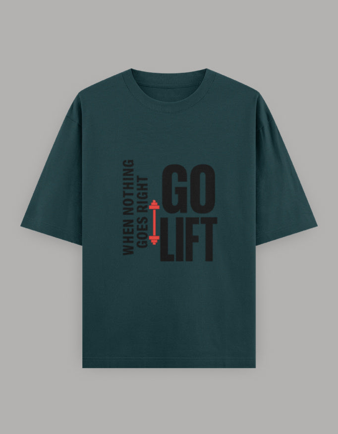 Go Lift Classic Oversized Fit t-shirt oversized fit detail view by HAViT Apparel
