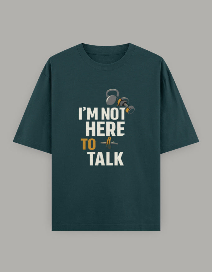 Silent Grind Oversized Tee t-shirt oversized fit graphic print detail view by HAViT Apparel