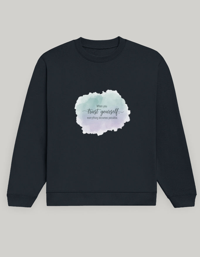 Unisex Sweatshirt regular fit cotton fabric heavyweight fabric detail view by HAViT Apparel