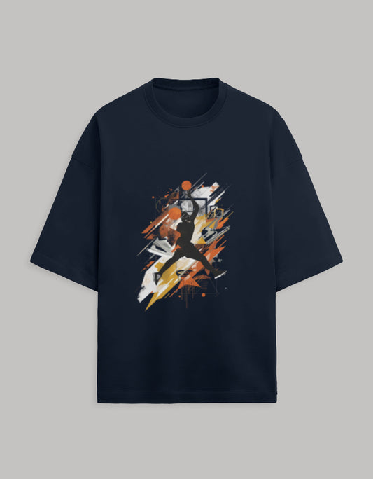 Terry Oversized Tee oversized fit cotton fabric heavyweight fabric detail view by HAViT Apparel