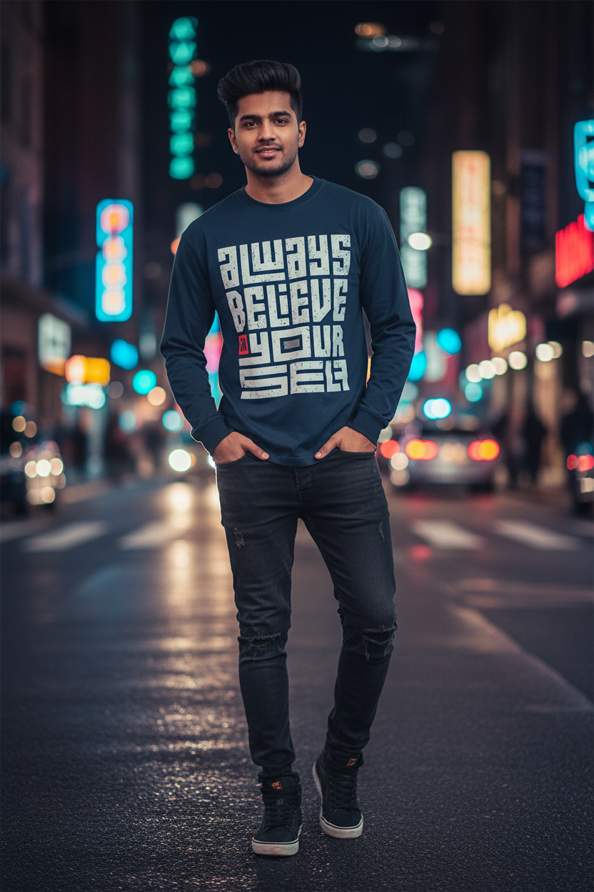 Always Believe Full Sleeve T-Shirt