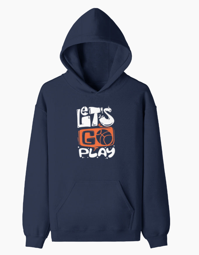 Lets Go Play-Pullover Hoodie hoodie regular fit cotton fabric heavyweight fabric detail view by HAViT Apparel