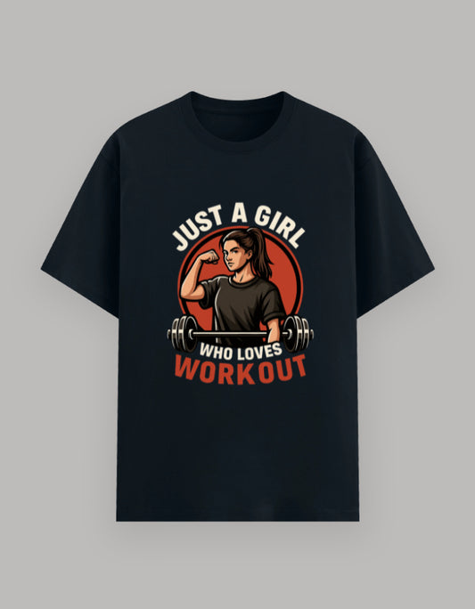 Girl Power Basic Workout Tee t-shirt cotton fabric detail view by HAViT Apparel