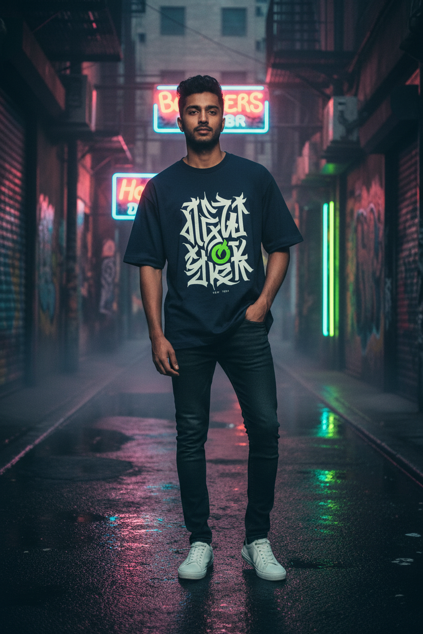 New York Urban Flame Oversized T-Shirt