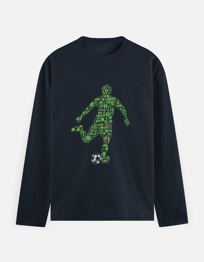 Men's Full Sleeve T-Shirt regular fit cotton fabric heavyweight fabric detail view by HAViT Apparel