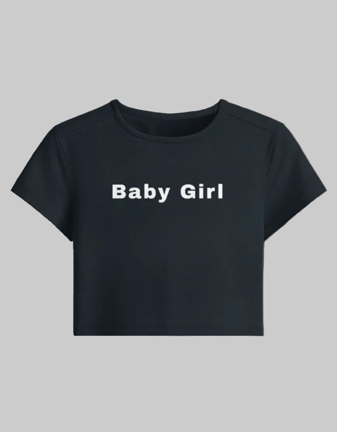 Baby Girl Baby Tee – Soft Girl Essential cotton fabric heavyweight fabric detail view by HAViT Apparel