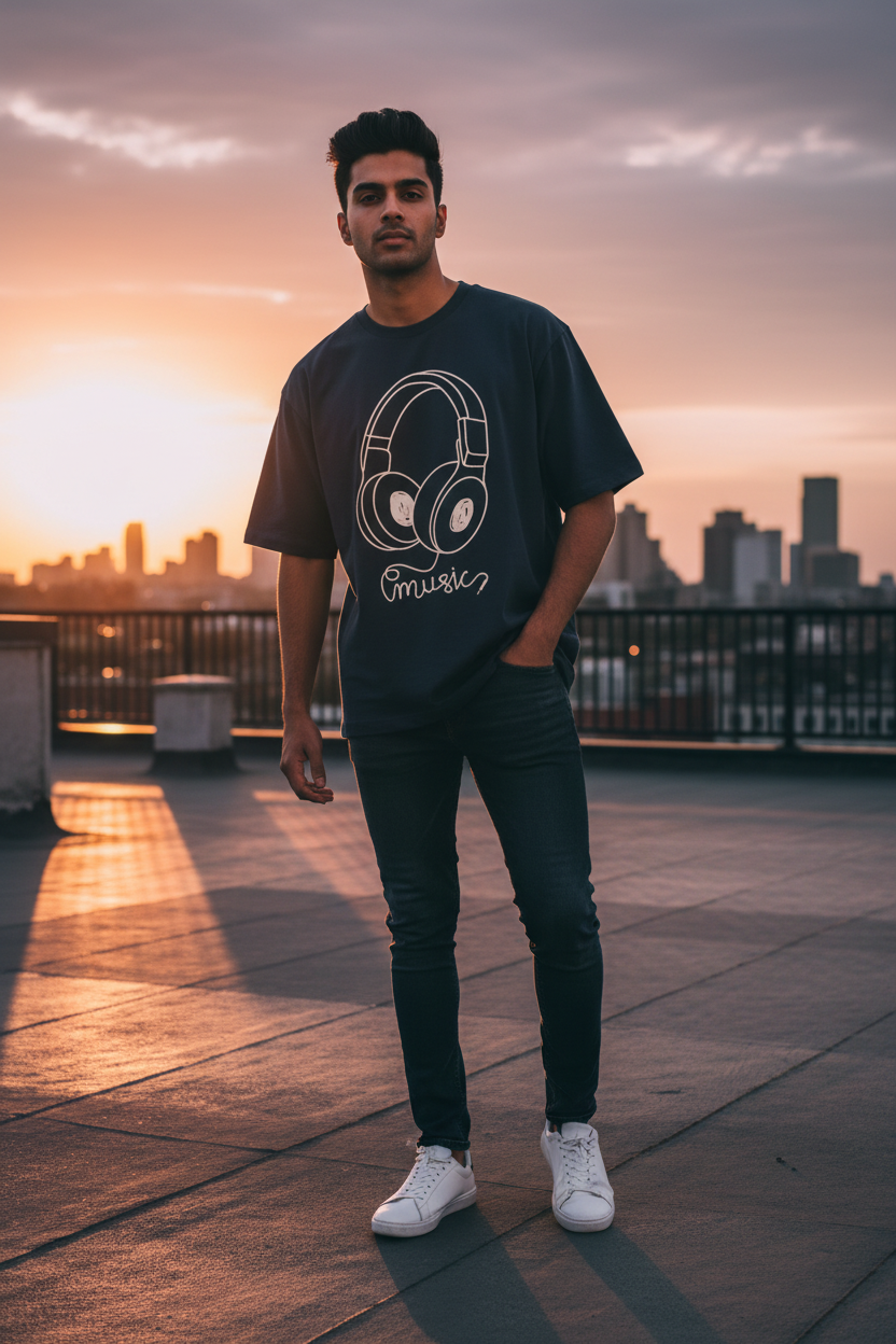 Music Mode – Oversized Graphic T-Shirt
