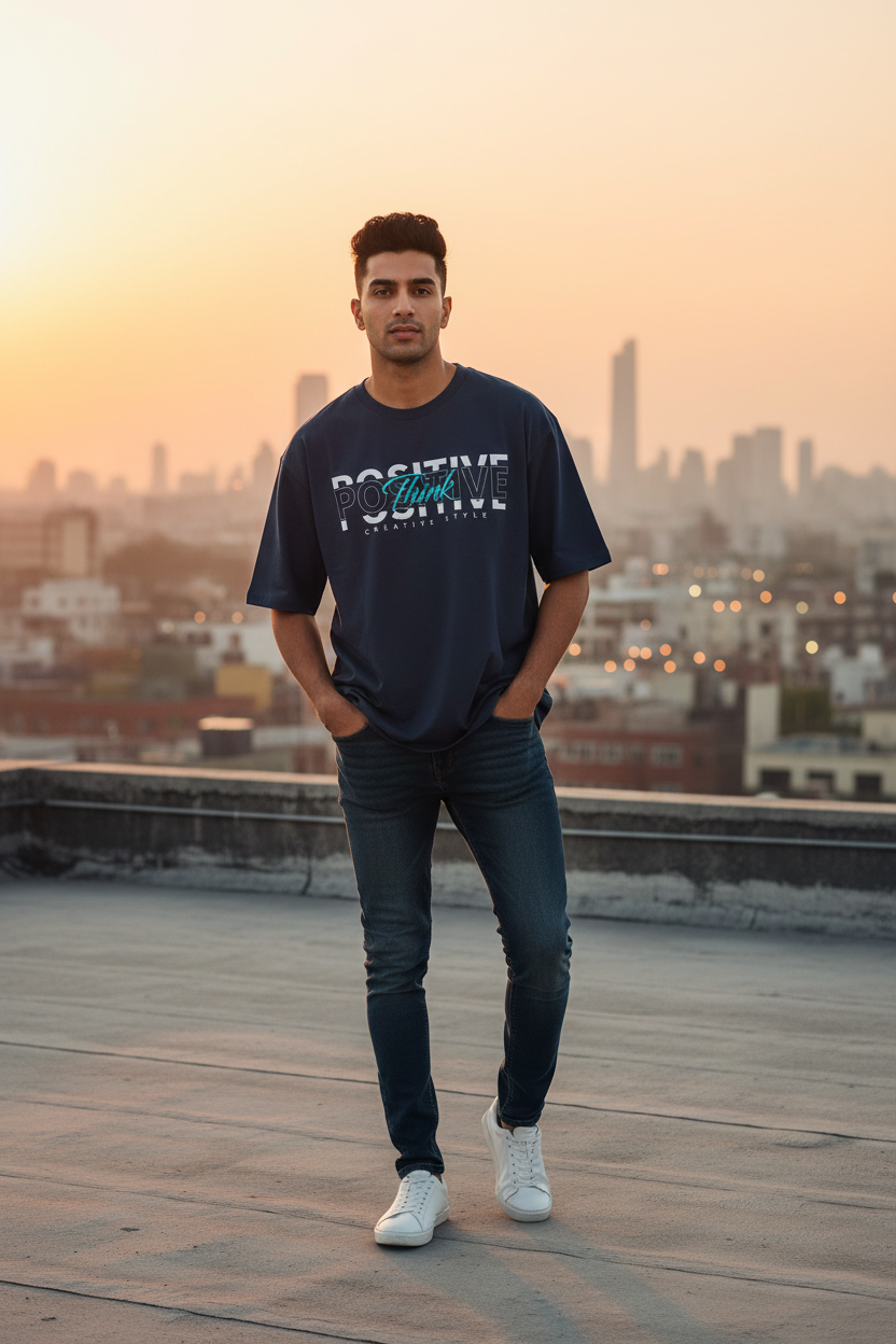 Think Positive – Oversized Standard T-Shirt