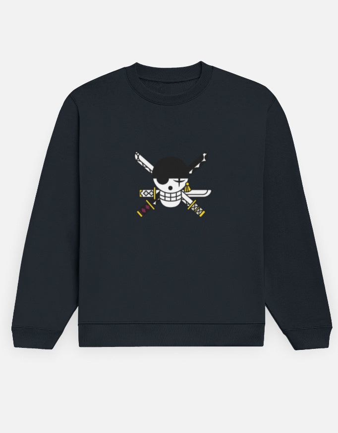 Anime Sweatshirt regular fit cotton fabric heavyweight fabric detail view by HAViT Apparel