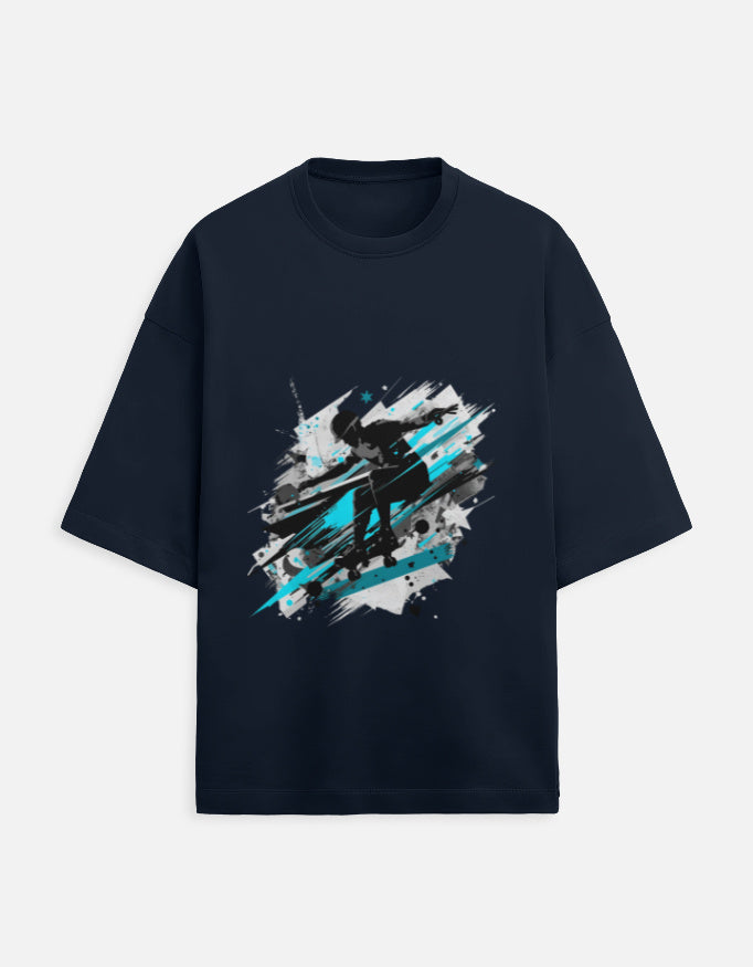Unisex Terry Oversized Tee oversized fit cotton fabric heavyweight fabric detail view by HAViT Apparel