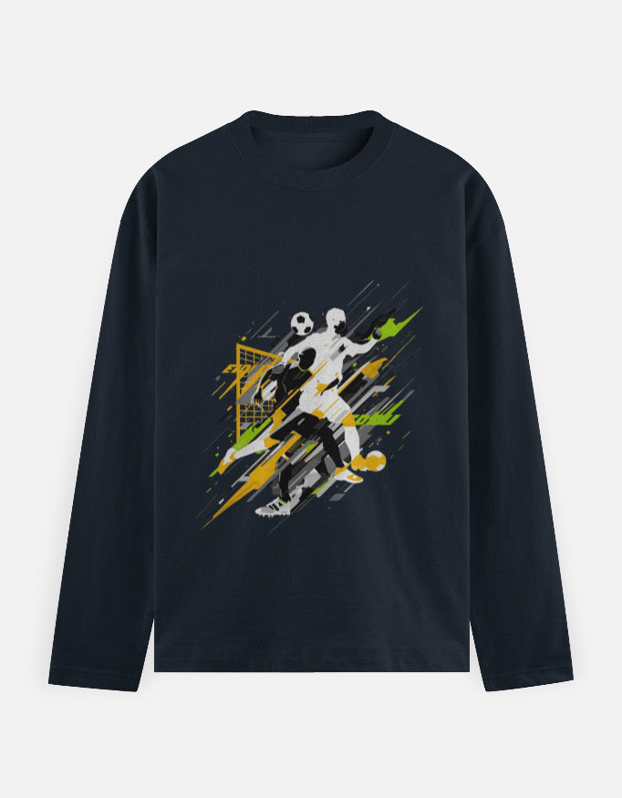 Men's Full Sleeve T-Shirt regular fit cotton fabric heavyweight fabric detail view by HAViT Apparel