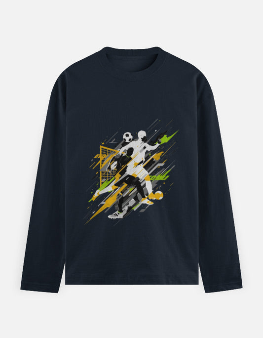 Men's Full Sleeve T-Shirt regular fit cotton fabric heavyweight fabric detail view by HAViT Apparel