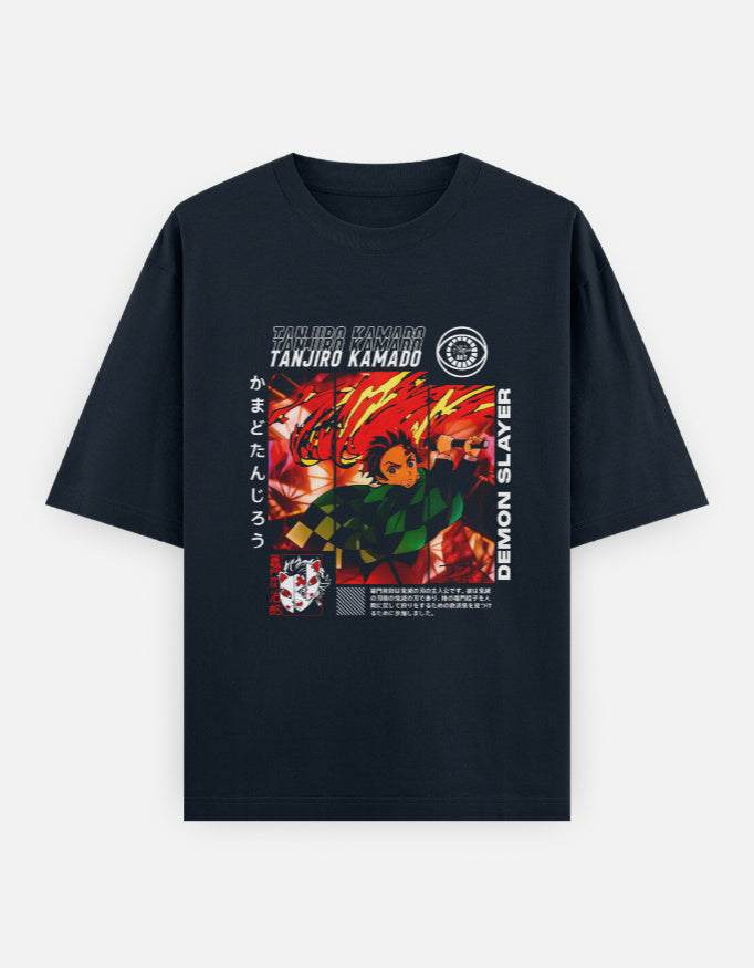 Anime Oversized Classic T-Shirt t-shirt oversized fit cotton fabric heavyweight fabric detail view by HAViT Apparel
