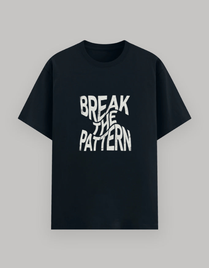 Break The Pattern Basic T-Shirt cotton fabric heavyweight fabric detail view by HAViT Apparel