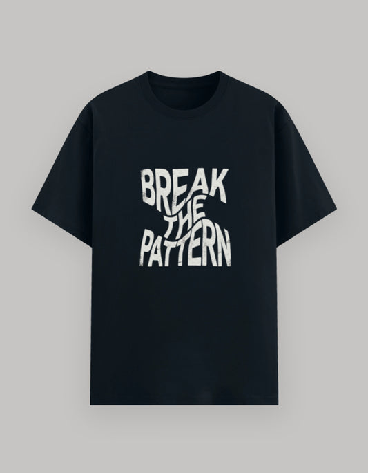 Break The Pattern Basic T-Shirt cotton fabric heavyweight fabric detail view by HAViT Apparel