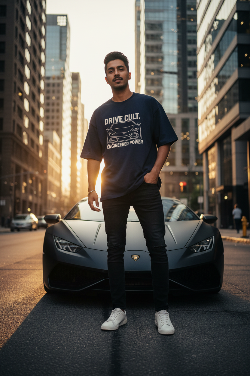 Drive Cult – Engineered Power Oversized Terry T-Shirt