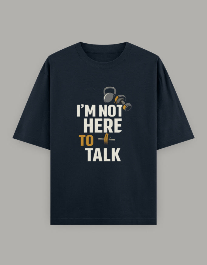 Silent Grind Oversized Tee t-shirt oversized fit graphic print detail view by HAViT Apparel