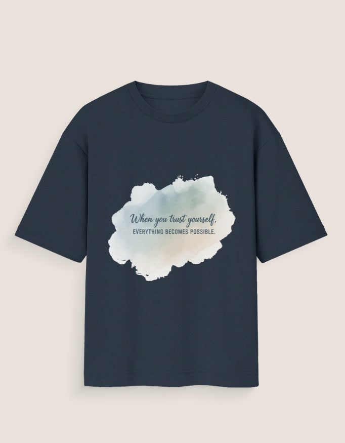 Unisex Oversized Standard T-Shirt oversized fit cotton fabric heavyweight fabric detail view by HAViT Apparel