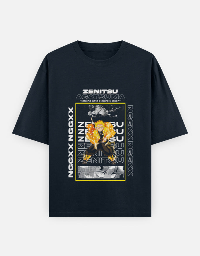 Anime Oversized Classic T-Shirt t-shirt oversized fit cotton fabric heavyweight fabric detail view by HAViT Apparel
