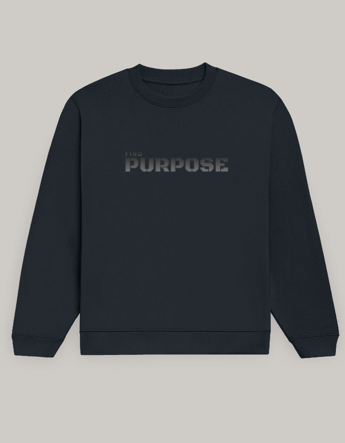 Purpose Driven Sweatshirt sweatshirt regular fit cotton fabric heavyweight fabric printed design detail view by HAViT Apparel