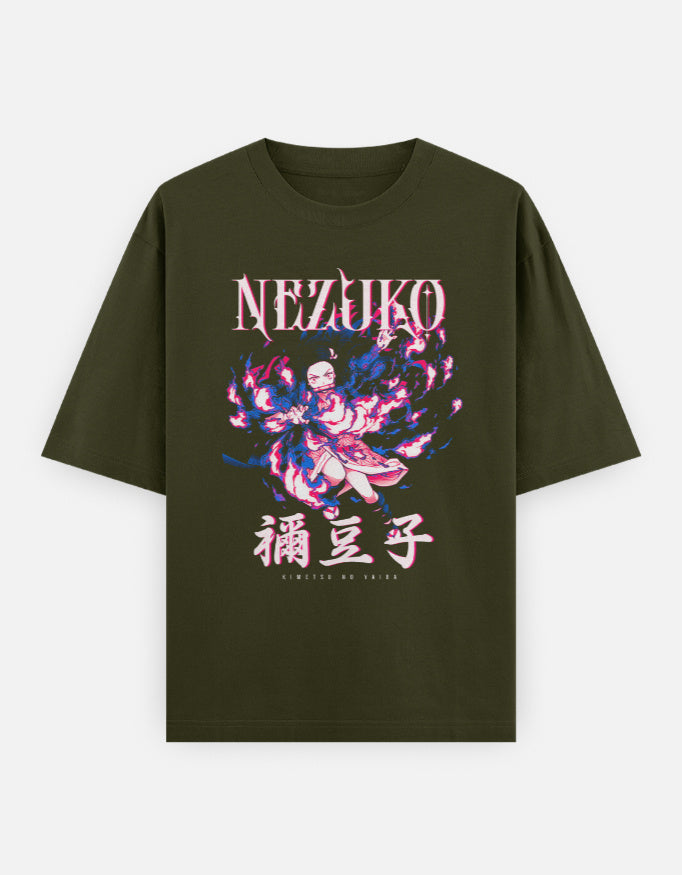 Anime Oversized Classic T-Shirt t-shirt oversized fit cotton fabric heavyweight fabric detail view by HAViT Apparel