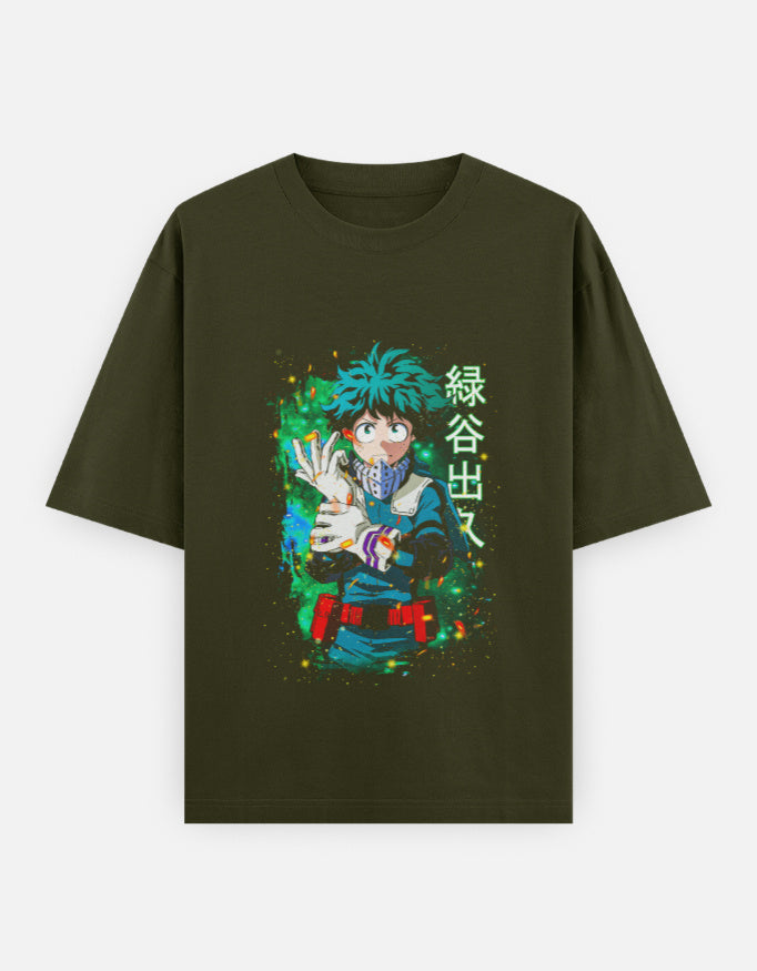 Anime Oversized Classic T-Shirt t-shirt oversized fit cotton fabric heavyweight fabric detail view by HAViT Apparel