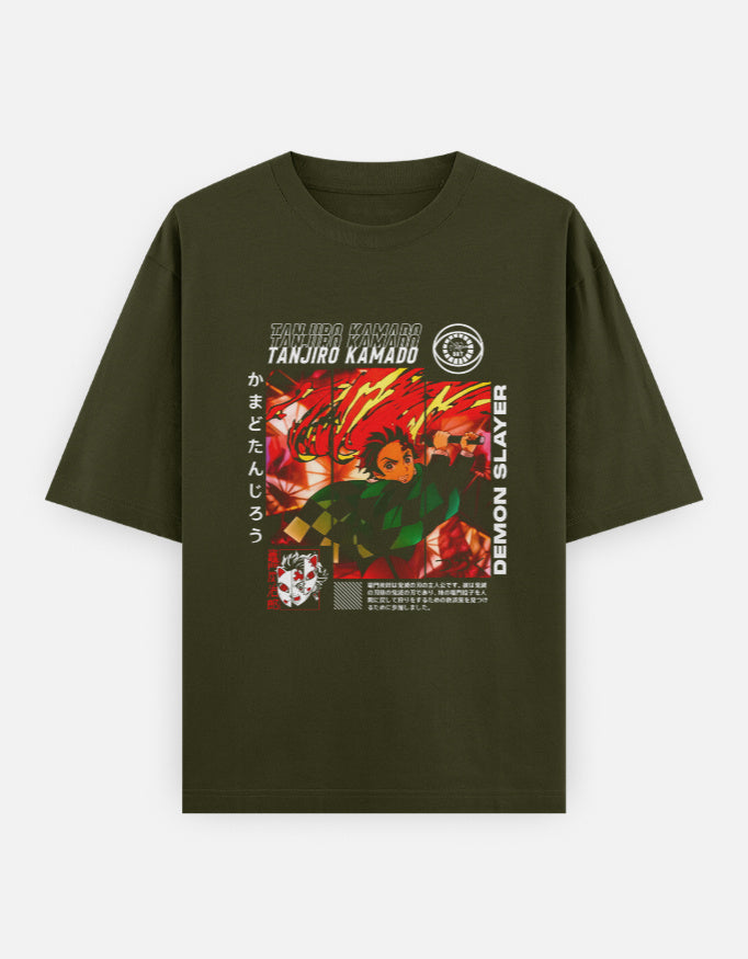 Anime Oversized Classic T-Shirt t-shirt oversized fit cotton fabric heavyweight fabric detail view by HAViT Apparel