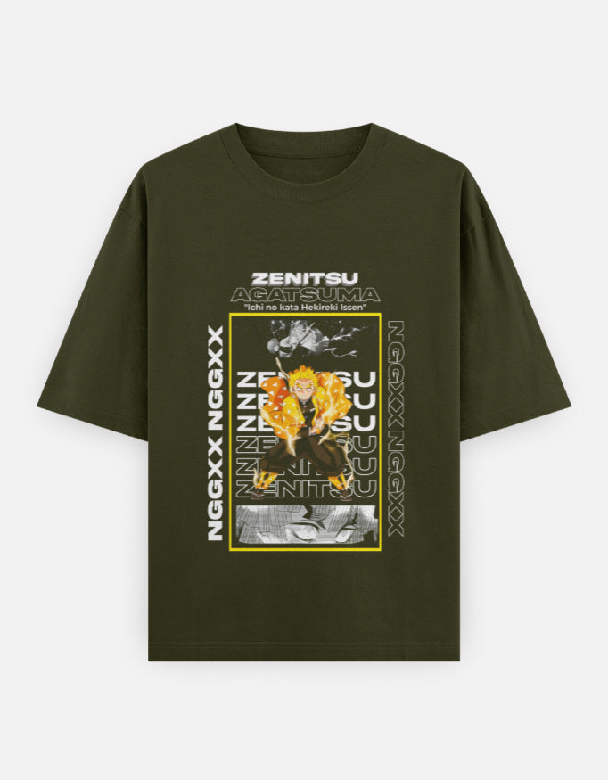 Anime Oversized Classic T-Shirt t-shirt oversized fit cotton fabric heavyweight fabric detail view by HAViT Apparel