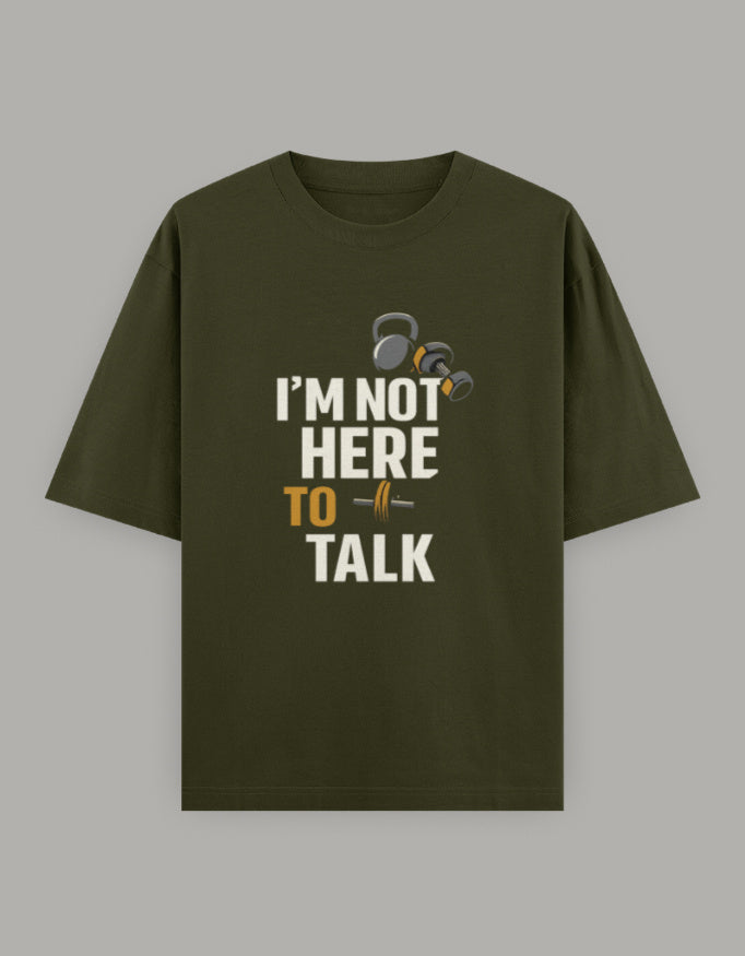 Silent Grind Oversized Tee t-shirt oversized fit graphic print detail view by HAViT Apparel