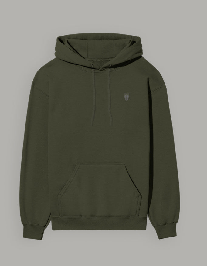 Unisex Dark Hoodie regular fit cotton fabric heavyweight fabric detail view by HAViT Apparel