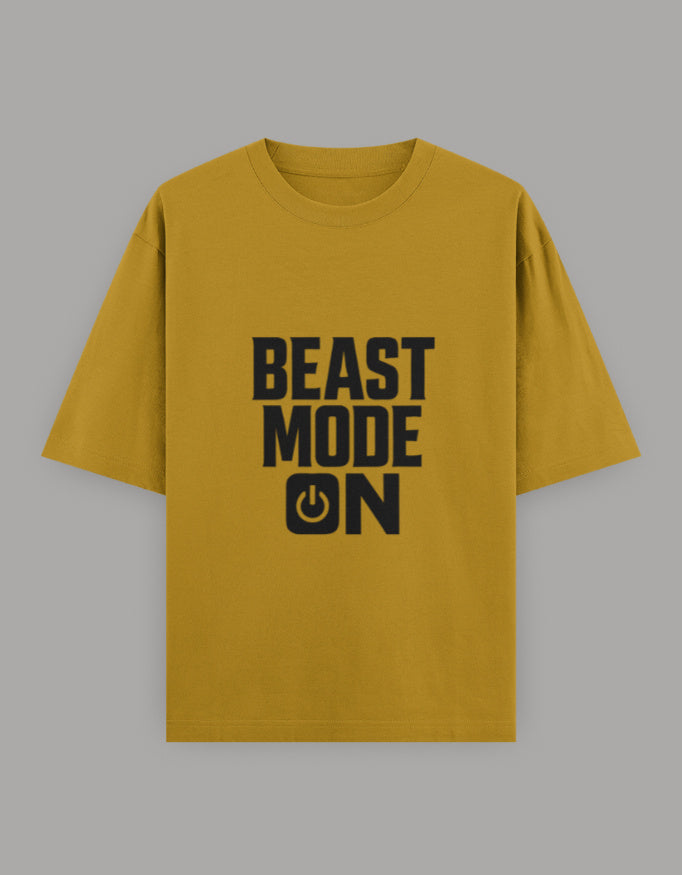 Beast Mode Classic Oversize Tee t-shirt oversized fit printed design detail view by HAViT Apparel