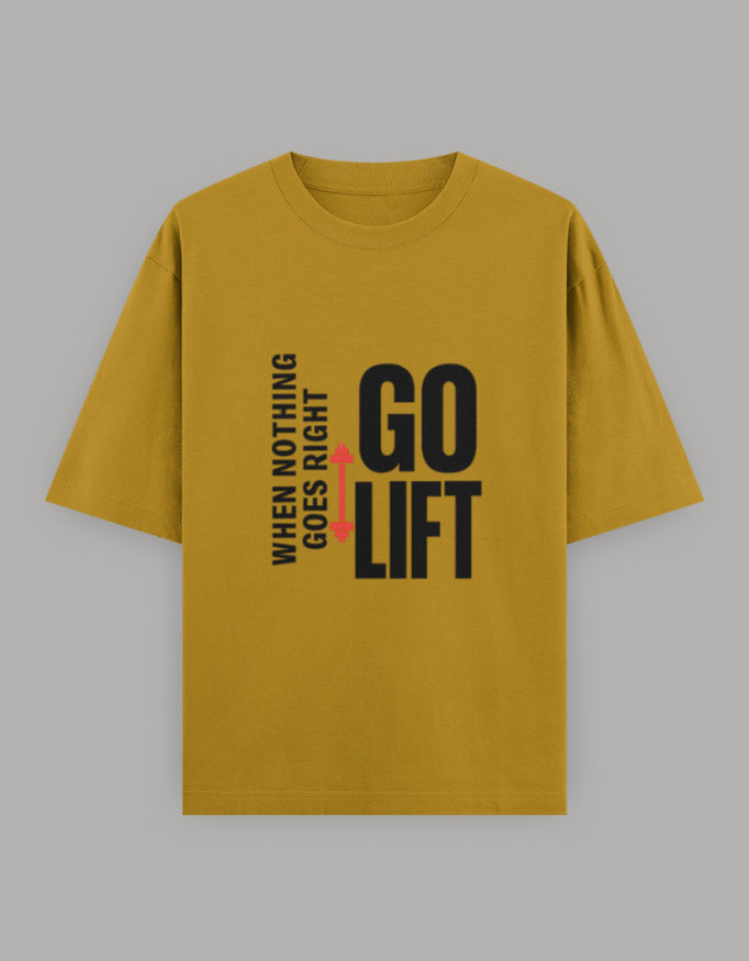 Go Lift Classic Oversized Fit t-shirt oversized fit detail view by HAViT Apparel
