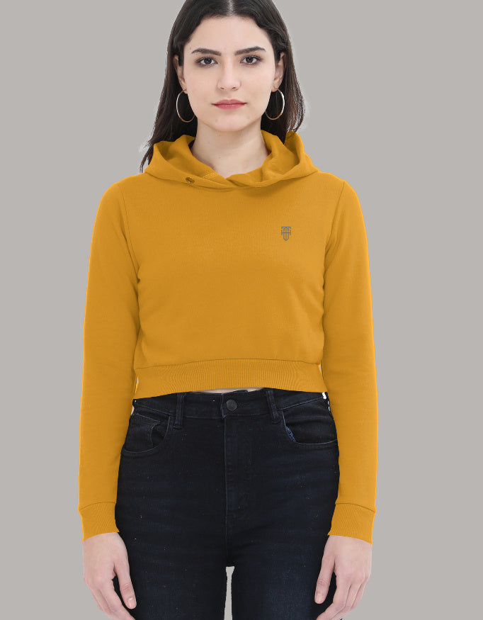 HAVIT Essential Cropped Hoodie hoodie cotton fabric heavyweight fabric printed design detail view by HAViT Apparel