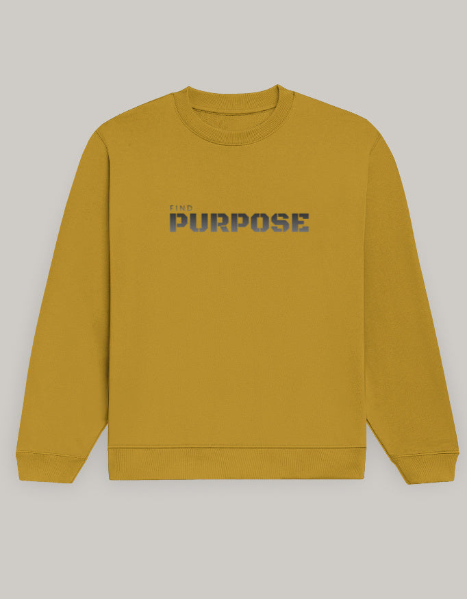 Purpose Driven Sweatshirt sweatshirt regular fit cotton fabric heavyweight fabric printed design detail view by HAViT Apparel