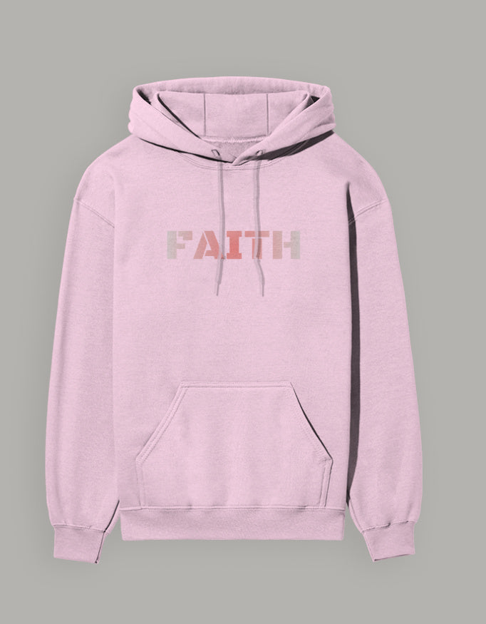 FAITH Hoodie hoodie regular fit cotton fabric heavyweight fabric printed design detail view by HAViT Apparel