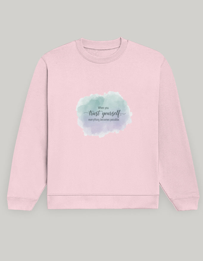 Unisex Sweatshirt regular fit cotton fabric heavyweight fabric detail view by HAViT Apparel