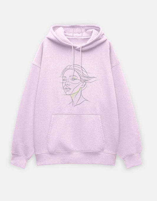 Still Becoming Oversized Hoodie hoodie oversized fit cotton fabric heavyweight fabric detail view by HAViT Apparel