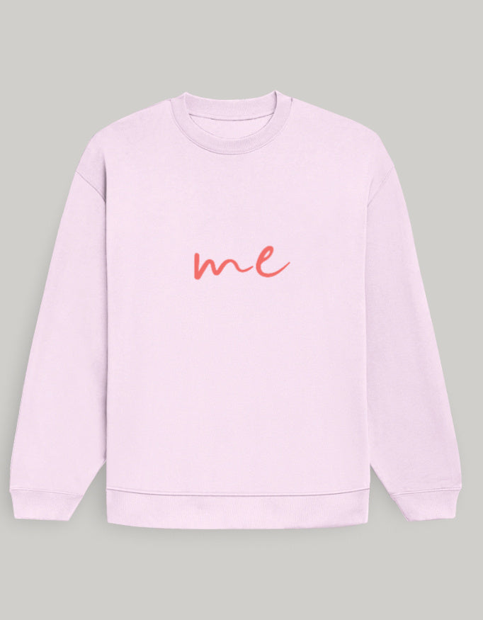 Aesthetic Men's Oversized Sweatshirt – Signature me Edition sweatshirt oversized fit cotton fabric heavyweight fabric graphic print printed design detail view by HAViT Apparel