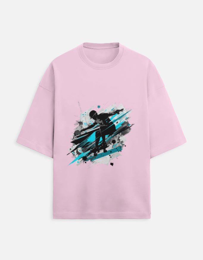 Unisex Terry Oversized Tee oversized fit cotton fabric heavyweight fabric detail view by HAViT Apparel