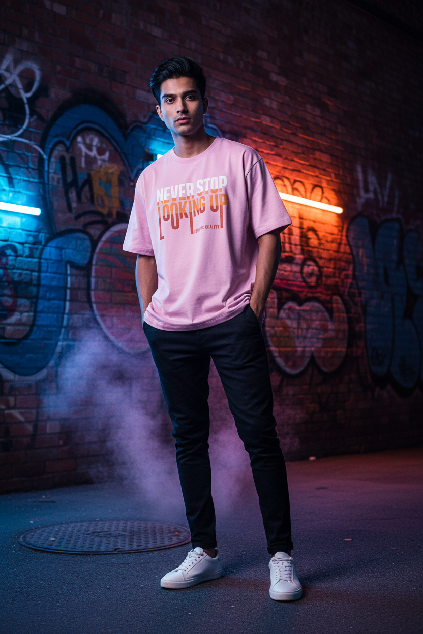 Never Stop Looking Up – Oversized Standard T-Shirt