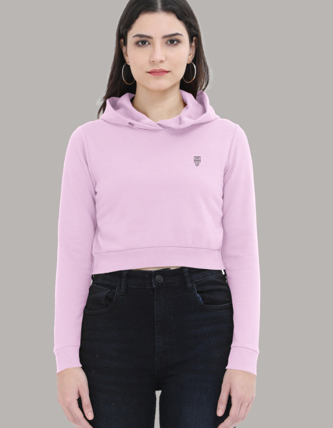 HAVIT Essential Cropped Hoodie hoodie cotton fabric heavyweight fabric printed design detail view by HAViT Apparel