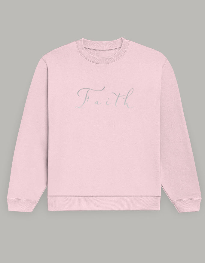 Faith Inspired Comfort Fit Sweatshirt sweatshirt regular fit cotton fabric heavyweight fabric printed design detail view by HAViT Apparel